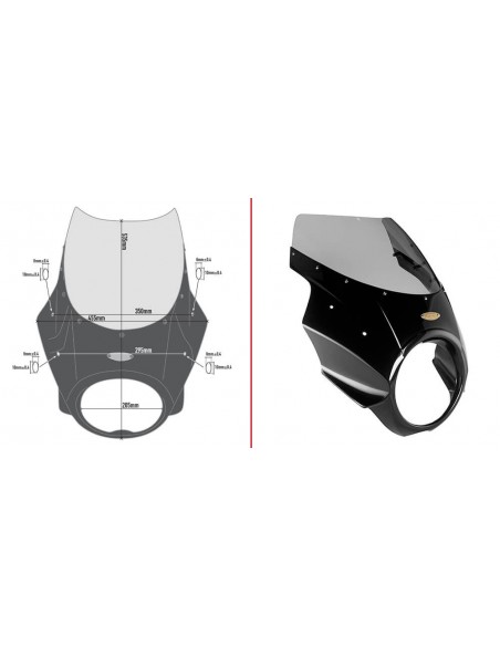 Para-brisa Givi A800N para BMW R Nine T / Moto Guzzi V7 III (14 - 19)