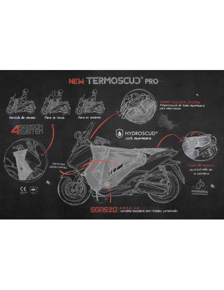 Capa de perna Tucano Urbano Termoscud PRO R154PRO Vespa