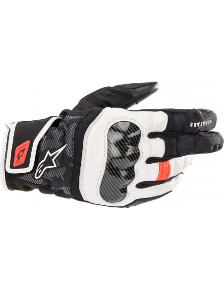 Guantes Alpinestars SMX Z Drystar | Negro-blanco-rojo fluor