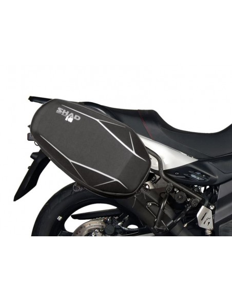 Fixação do suporte para bolsa lateral Shad para Suzuki Vstrom 650