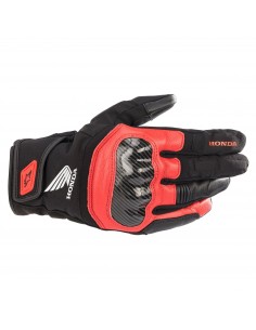 Luvas Alpinestars Honda SMX Z Drystar - Preto e vermelho