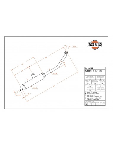 Escape Leovince Sitoplus Piaggio Si - Ks - Fl2 - Boss