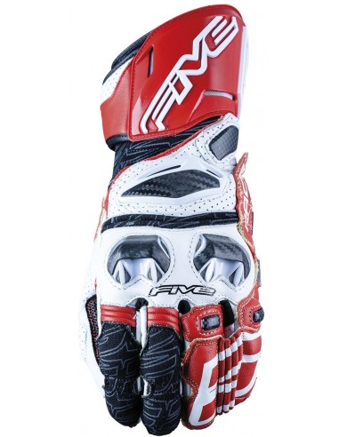 Guantes Five RFX Race V2 blanco y rojo