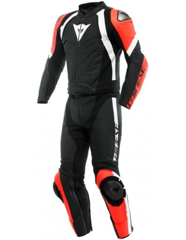 Mono Divisible Dainese Avro 4 | Negro-rojo fluor-blanco