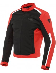 Chaqueta Dainese Hydraflux 2 Air D-Dry | Negro y rojo lava