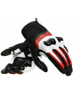 Luvas Dainese Mig 3 Unissexo - Lava preto-branco-vermelho