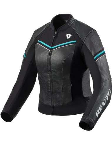 Chaqueta Revit Median Ladies | Negro y turquesa