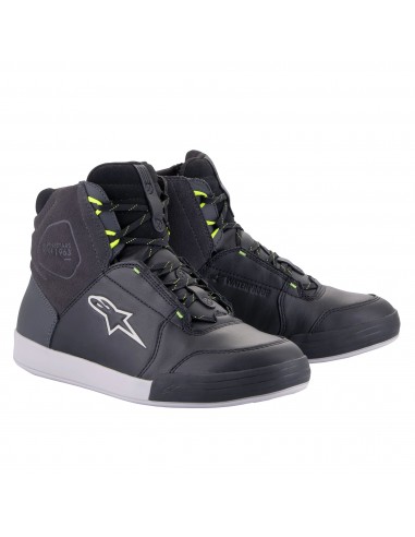 Botas Alpinestars Chrome Drystar | Negro-gris oscuro-amarillo fluor