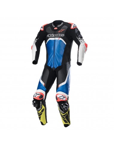 Mono Alpinestars Profesional GP Tech V4 | Negro-azul-amarillo fluor