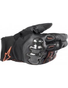 Guantes Alpinestars SMX-1 Drystar | Negro y rojo fluor