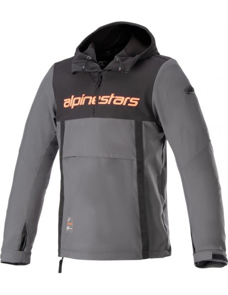 Chaqueta Alpinestars Sherpa | Negro-gris alquitrán-rojo fluor