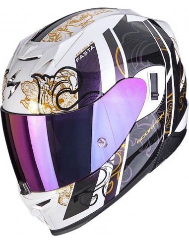 Casco Scorpion Exo-520 Evo Air Fasta | Blanco y camaleón