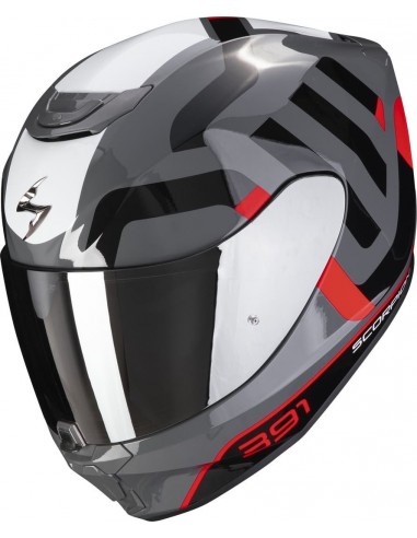 Casco Scorpion Exo-391 Evo Air Arok | Gris-rojo-negro
