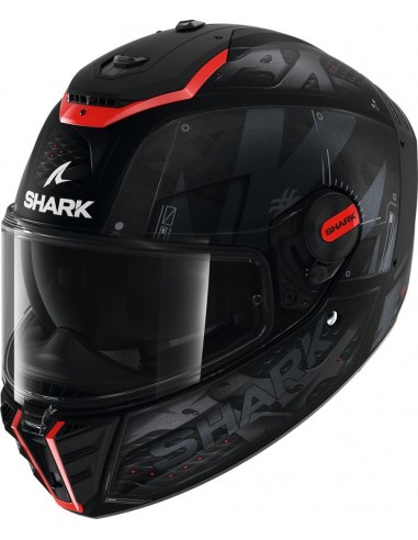 Casco Shark Spartan RS Stingrey Mate | Mate-Negro-gris-rojo