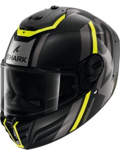 Casco Shark Spartan RS Carbon Shawn | Negro-gris-amarillo