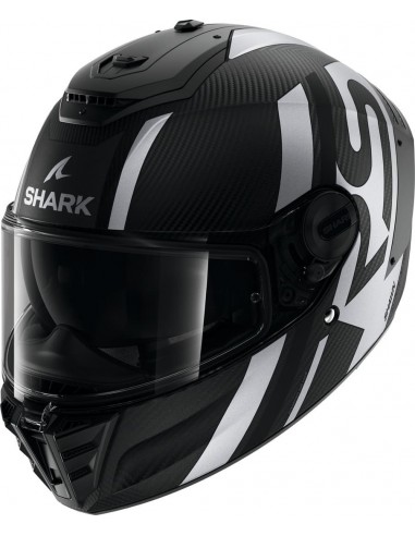 Casco Shark Spartan RS Carbon Shawn Mate | Mate-Negro-gris-blanco