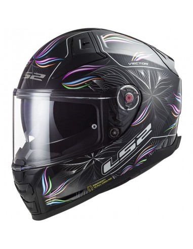 Casco LS2 FF811 Vector II Tropical | Negro y blanco
