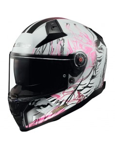 Capacete LS2 FF811 Vector II Darflo - Branco e rosa