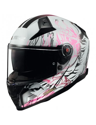 Casco LS2 FF811 Vector II Dakflo | Blanco y rosa