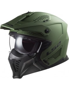 Capacete sólido LS2 OF606 Drifter - Verde fosco-militar
