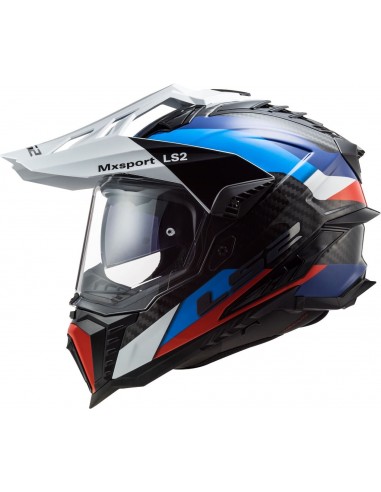 Casco LS2 MX701 C Explorer Frontier | Titanio y rojo