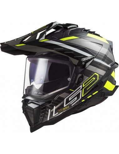 Casco LS2 MX701 C Explorer Edge | Negro-naranja-blanco