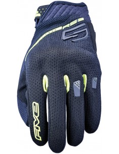Guantes Five RS3 Evo Airflow | Negro y amarillo fluor