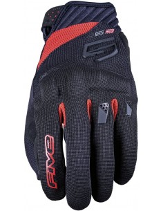 Cinco Luvas RS3 Evo - Preto e vermelho