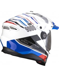 Casco Scorpion ADF-9000 Air Desert | Blanco-azul-rojo 2