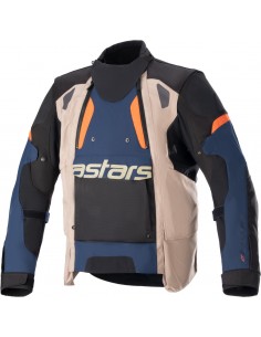 Chaqueta Alpinestars Halo Drystar | Azul oscuro-caqui-naranja