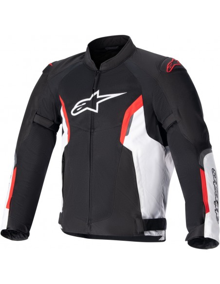 Chaqueta Alpinestars AST V2 Air | Negro-blanco-rojo brillo