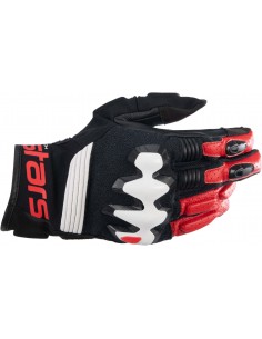 Guantes Alpinestars Halo | Negro-blanco-rojo brillo