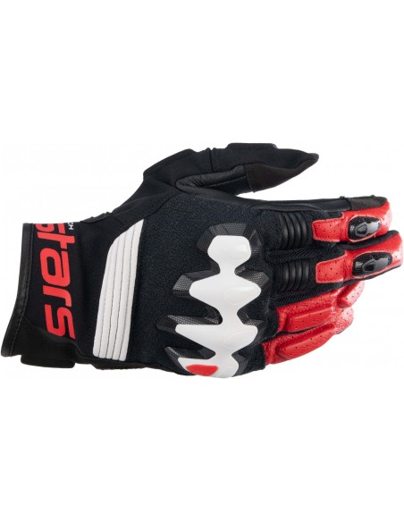 Guantes Alpinestars Halo | Negro-blanco-rojo brillo