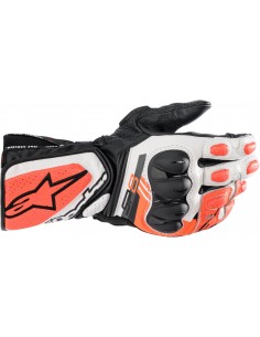 Luvas Alpinestars SP-8 V3 - Fluor preto-branco-vermelho