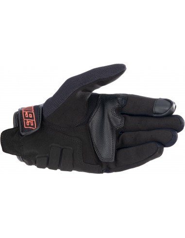 Guantes Alpinestars MM93 Losail V2 | Negro y rojo fluor