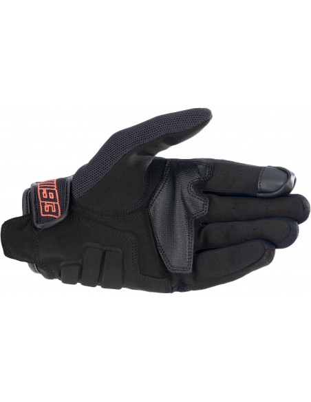 Guantes Alpinestars MM93 Losail V2 | Negro y rojo fluor