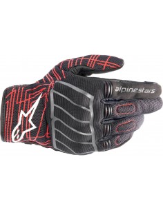 Guantes Alpinestars MM93 Losail V2 | Negro asfalto y rojo brillo