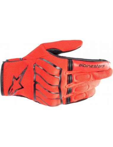 Guantes Alpinestars MM93 Losail V2 | Negro y rojo fluor