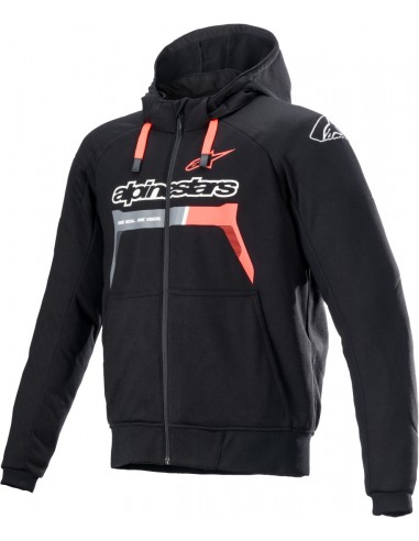 Chaqueta Alpinestars Chrome Ignition | Negro y rojo fluor