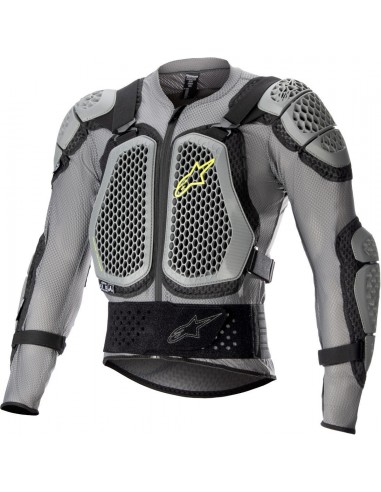 Chaqueta protectora Alpinestars Bionic Action V2 | Gris-negro-amarillo fluor