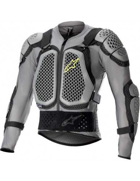 Chaqueta protectora Alpinestars Bionic Action V2 | Gris-negro-amarillo fluor
