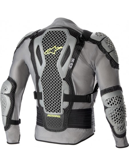 Chaqueta protectora Alpinestars Bionic Action V2 | Gris-negro-amarillo fluor