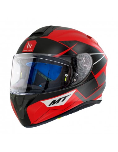 Casco MT Targo Podium Mate D5 | Rojo y negro
