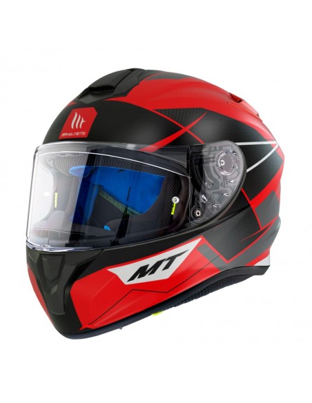 Casco MT Targo Podium Mate D5 | Rojo y negro