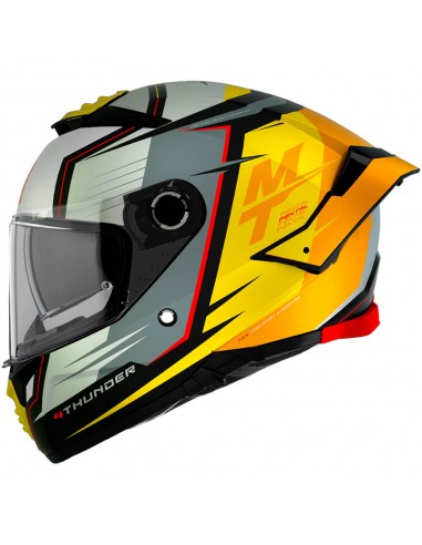 Casco MT Thunder 4 SV Pental B3 | Mate-Amarillo y gris