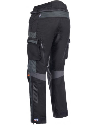 Pantalón Rukka Madagasca-R Corto | Negro-gris-blanco