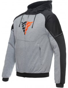 Chaqueta Dainese Daemon-X | Gris mezcla-negro-rojo fluor