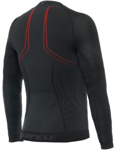 Camiseta Térmica Dainese No Wind Thermo LS | Negro y rojo 2