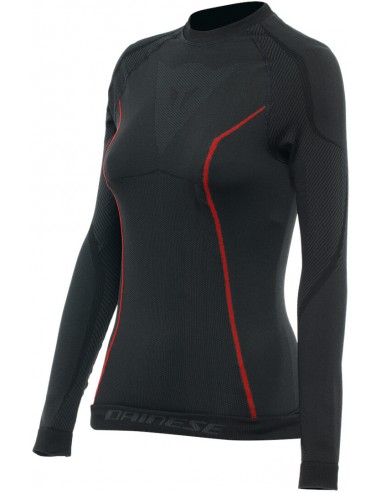 Camiseta Térmica Dainese Thermo Lady LS | Negro y rojo