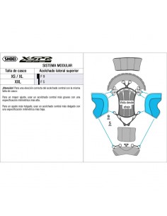 Recambio Shoei Acolchado Lateral Superior X-SPR Pro 2